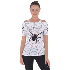 Spider Web Shoulder Cut Out Short Sleeve Top by Azkajaya