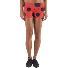 Abstract-bug-cubism-flat-insect Yoga Shorts by Ket1n9