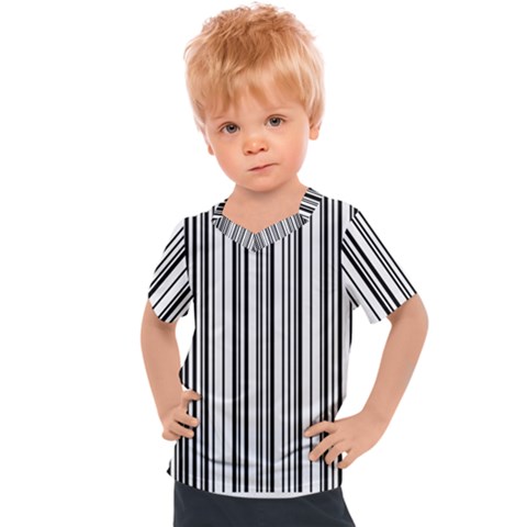 Barcode Pattern Kids  Sports T-shirt by Ket1n9