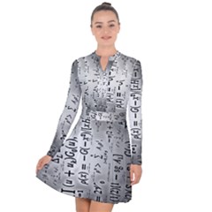 Science Formulas Long Sleeve Panel Dress by Ket1n9