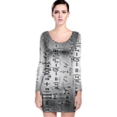 Science Formulas Long Sleeve Bodycon Dress by Ket1n9