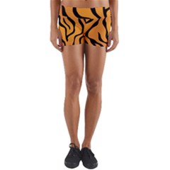 Tiger Skin Pattern Yoga Shorts by Ket1n9