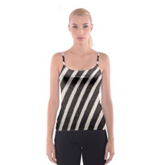 Zebra Zebra Pattern Zebra Fur Zebra Print Strip Spaghetti Strap Top by Azkajaya