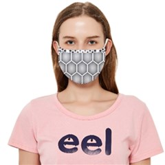 Halftone Tech Hexagons Seamless Pattern Cloth Face Mask (adult) by Ket1n9