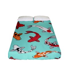 Pattern With Koi Fishes Fitted Sheet (full/ Double Size) by Ket1n9