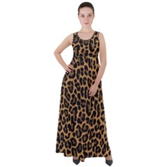 Tiger Skin Art Pattern Empire Waist Velour Maxi Dress by Ket1n9