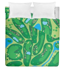 Golf Course Par Green Duvet Cover Double Side (queen Size)