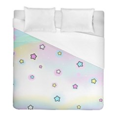 Stars Cute Pastel Pattern Rainbow Duvet Cover (full/ Double Size) by Loisa77