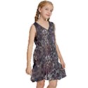 Grapevine Symphony Print Pattern Bk Kids  Sleeveless Tiered Mini Dress View3