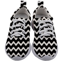 Wave-black White Kids Athletic Shoes by kyorashop23