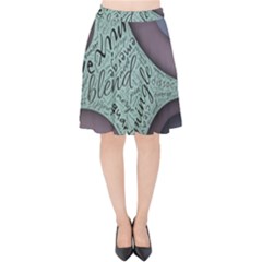 Converge Diverge Mingle Mix Divide Velvet High Waist Skirt by Paksenen