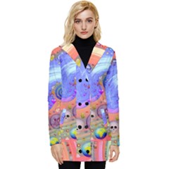 Swirl Vortex Emoji Cyclone Motion Button Up Hooded Coat  by Paksenen