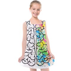 Brain Mind Psychology Idea Drawing Kids  Cross Back Dress by Loisa77