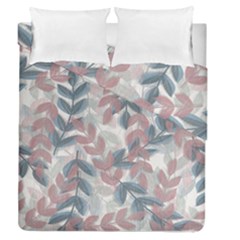 Leaves Pattern Background Nature Duvet Cover Double Side (queen Size) by Loisa77