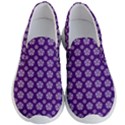 White pentacle and purple pattern Men s Lightweight Slip Ons View1