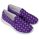 White pentacle and purple pattern Men s Lightweight Slip Ons View3