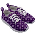 White pentacle and purple pattern Kids Athletic Shoes View3