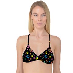 Abstract Background Retro 60s 70s Reversible Tri Bikini Top by Apen