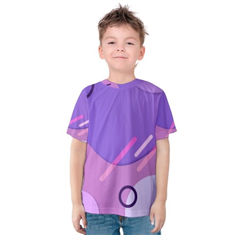 Colorful Labstract Wallpaper Theme Kids  Cotton T-shirt by Apen