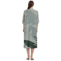 Banana Leaf Plant Pattern Women s Cotton 3/4 Sleeve Nightgown View4