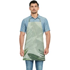 Banana Leaf Plant Pattern Kitchen Apron by anzea