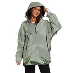 Banana Leaf Plant Pattern Women s Ski And Snowboard Waterproof Breathable Jacket by anzea