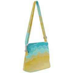 Abstract Background Beach Coast Zipper Messenger Bag by anzea