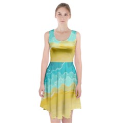 Abstract Background Beach Coast Racerback Midi Dress by anzea