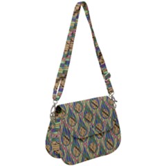 Tribal Background Boho Batik Saddle Handbag by anzea