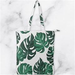 Illustrations Monstera Leafes Double Zip Up Tote Bag by anzea