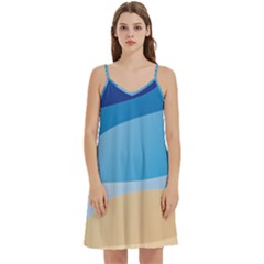 Illustrations Waves Line Rainbow Mini Camis Dress With Pockets by anzea