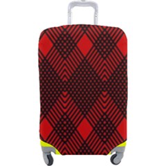 Pattern Red Black, Luggage Cover (large) by 2607694c