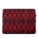 pattern red black, 15  Vertical Laptop Sleeve Case With Pocket View2