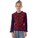 pattern rot schwarz Kids  Frill Detail T-Shirt View1