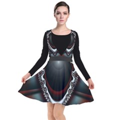 Fractal Eye Plunge Pinafore Dress by dedoma