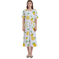 Illustrations Lemon Citrus Fruit Yellow Women s Cotton Short Sleeve Nightgown by anzea