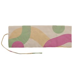 Line Pattern Dot Roll Up Canvas Pencil Holder (m) by anzea