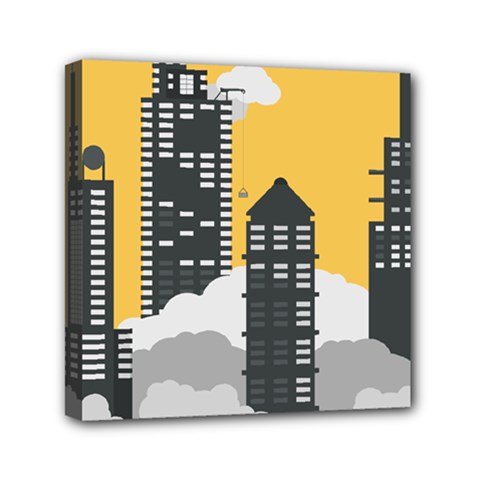 Minimal Skyscrapers Mini Canvas 6  X 6  (stretched) by anzea