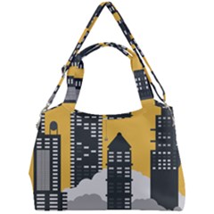 Minimal Skyscrapers Double Compartment Shoulder Bag by anzea