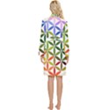 Mandala Rainbow Colorful Long Sleeve Velvet Robe View4