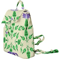 Thistle Flower Purple Thorny Flora Buckle Everyday Backpack by Bajindul