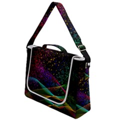 Particles Waves Line Multicoloured Box Up Messenger Bag by Proyonanggan