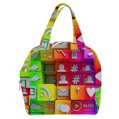 Colorful 3d Social Media Boxy Hand Bag by Ket1n9