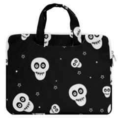 Skull Pattern Macbook Pro 13  Double Pocket Laptop Bag by Ket1n9