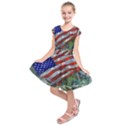 Usa United States Of America Images Independence Day Kids  Short Sleeve Dress View1