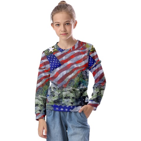 Usa United States Of America Images Independence Day Kids  Long Sleeve T-shirt With Frill  by Ket1n9