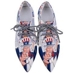 Independence Day United States Of America Pointed Oxford Shoes by Ket1n9