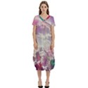 Clouds Multicolor Fantasy Art Skies T-Shirt Midi Dress With Pockets View1