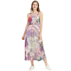 Clouds Multicolor Fantasy Art Skies Boho Sleeveless Summer Dress by Ket1n9