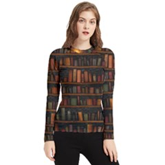 Books Library Women s Long Sleeve Rash Guard